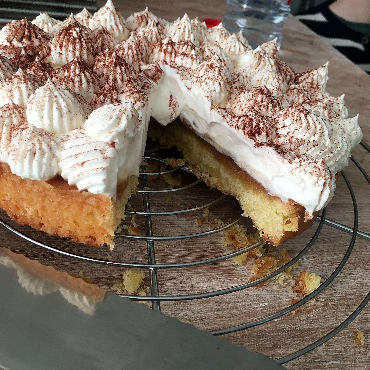 recette Gâteau sablé caramel chantilly