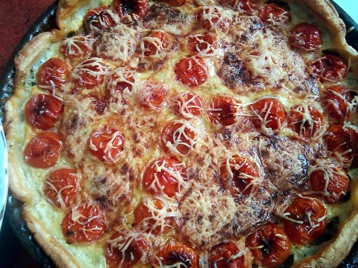 recette Quiche aux épinards et tomates cerises