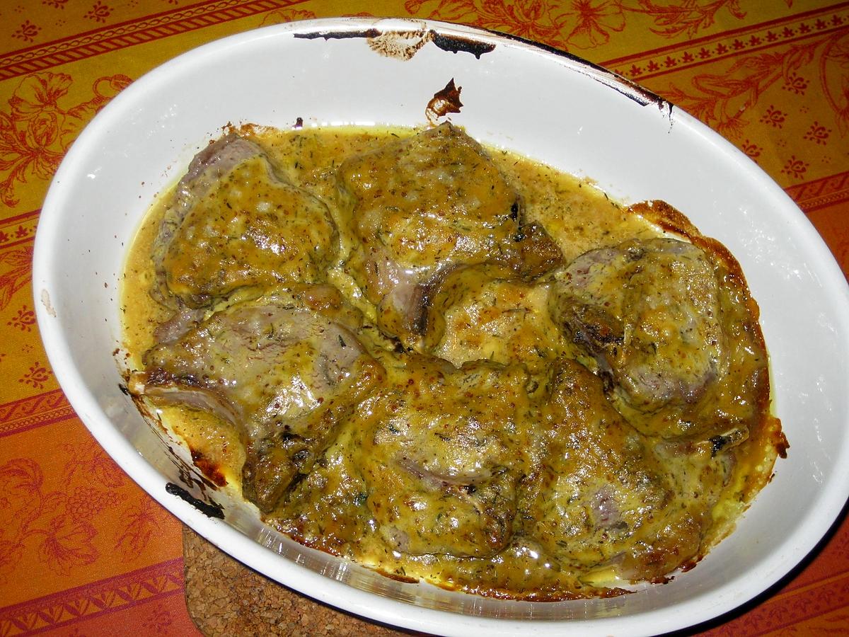 recette Côtelettes d'agneau à la moutarde et au miel