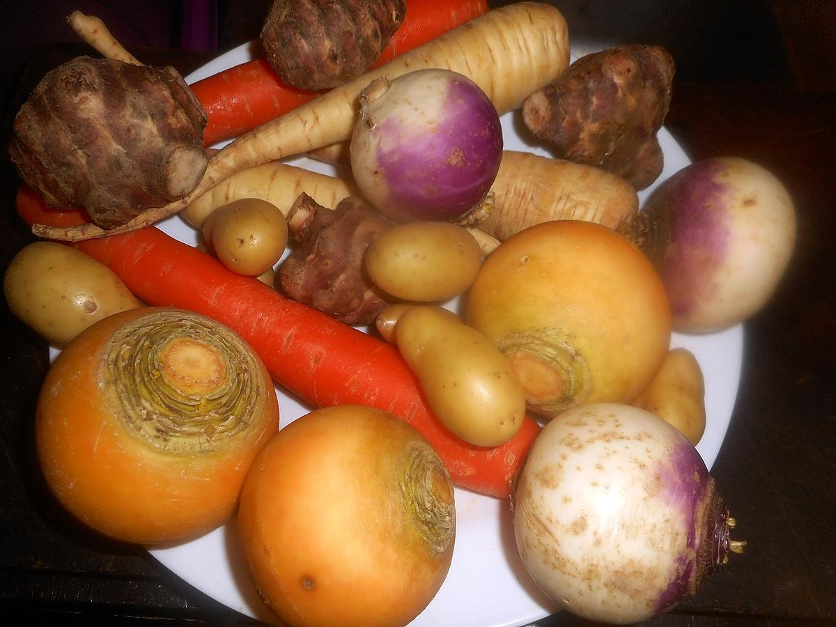 recette Canette rotie aux légumes racines
