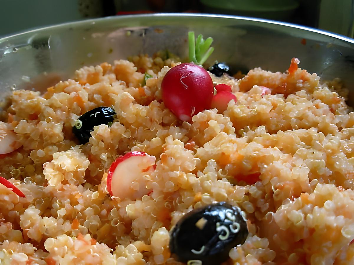 recette Taboulé de Quinoa aux poivrons et radis.