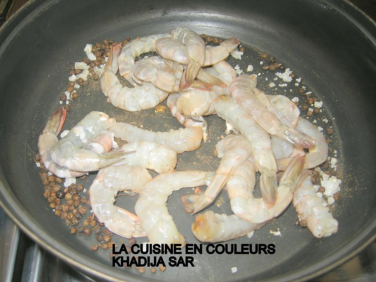 recette Crevettes sautées aux trois parfums