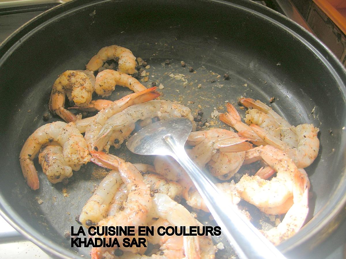 recette Crevettes sautées aux trois parfums