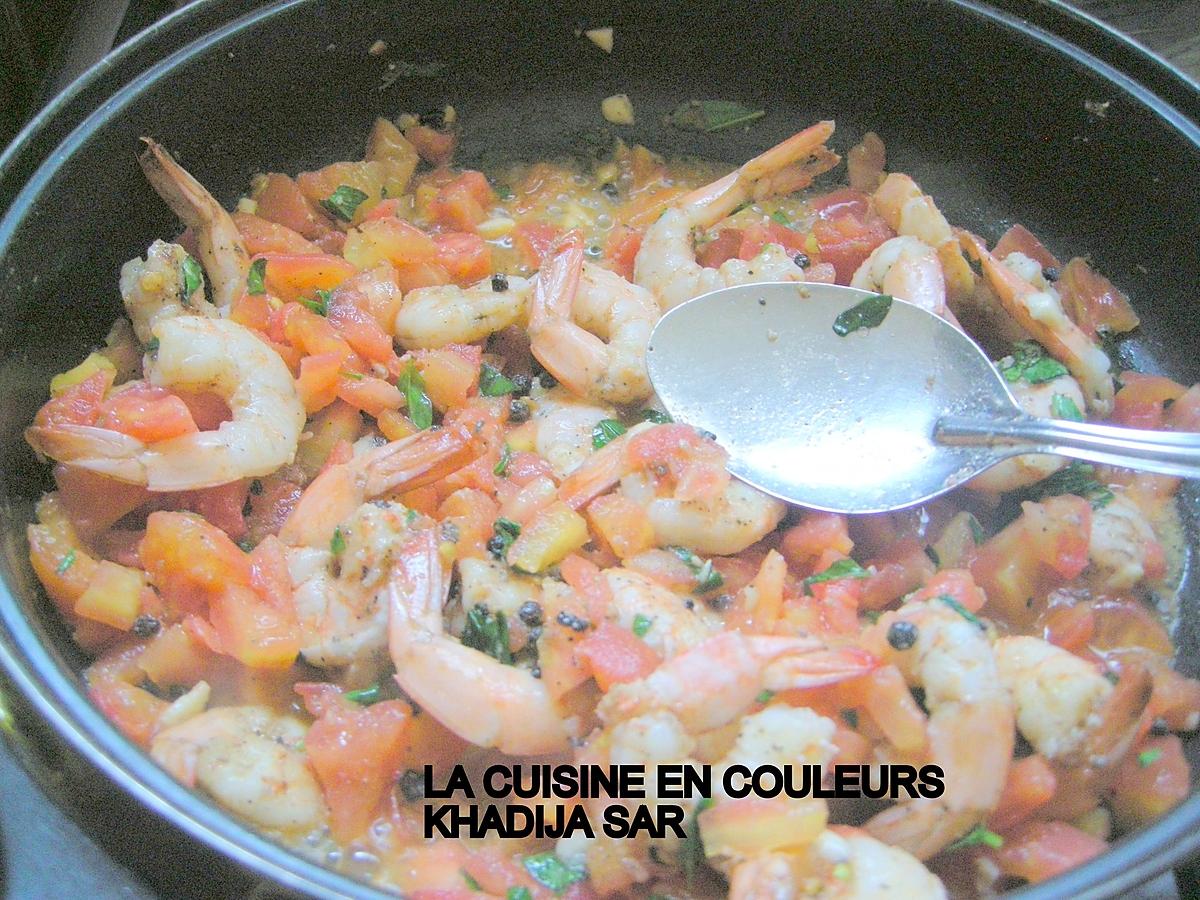 recette Crevettes sautées aux trois parfums