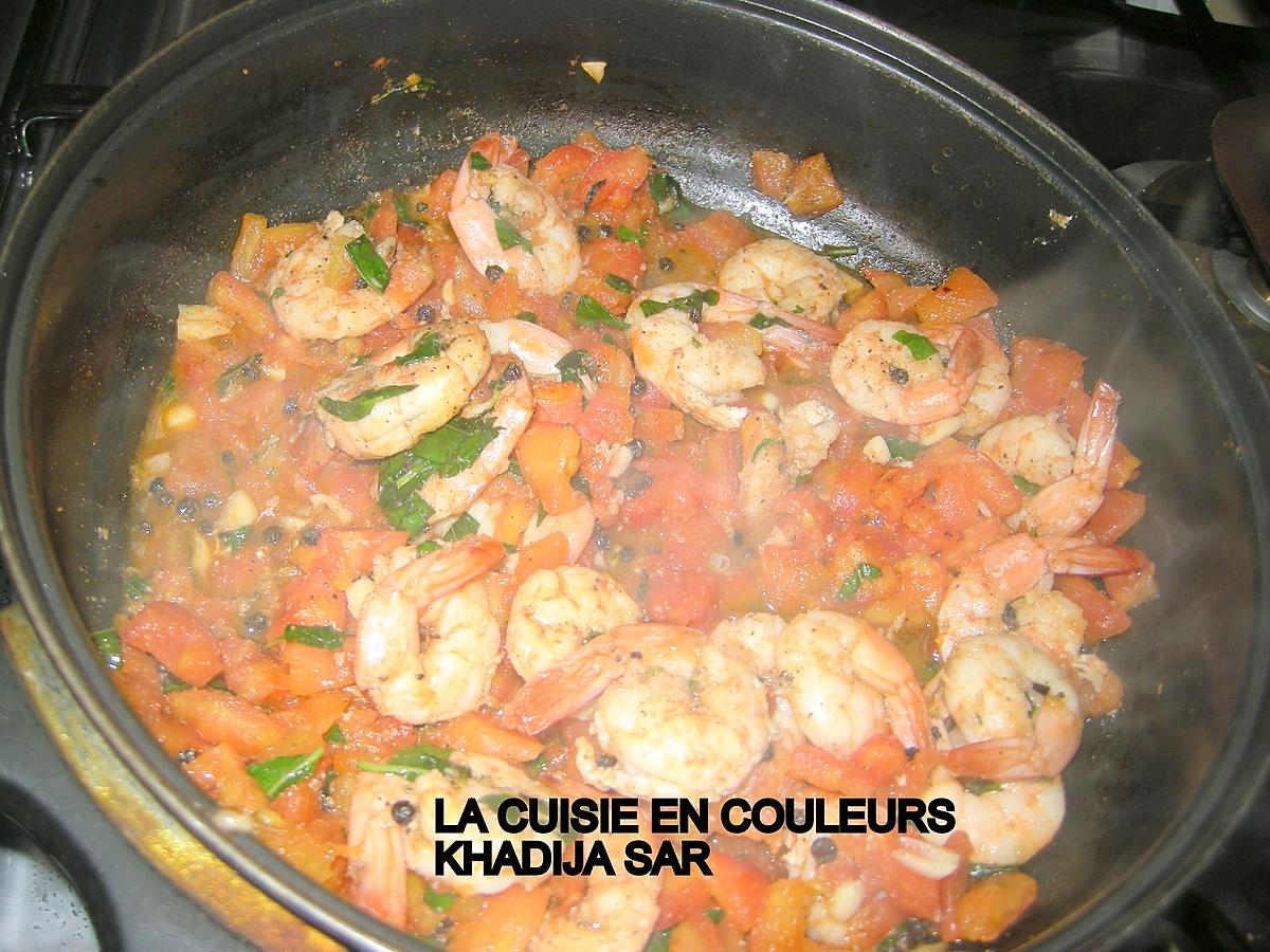 recette Crevettes sautées aux trois parfums