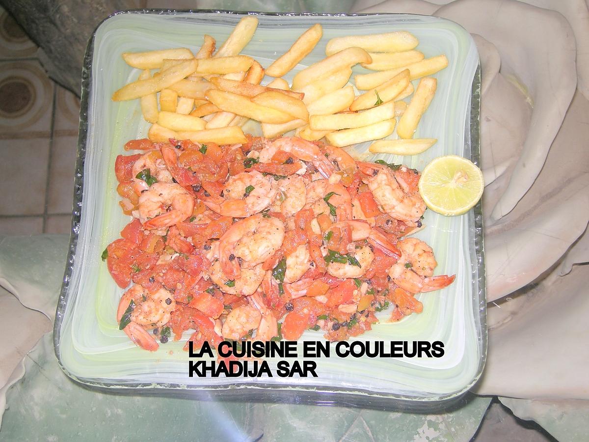 recette Crevettes sautées aux trois parfums