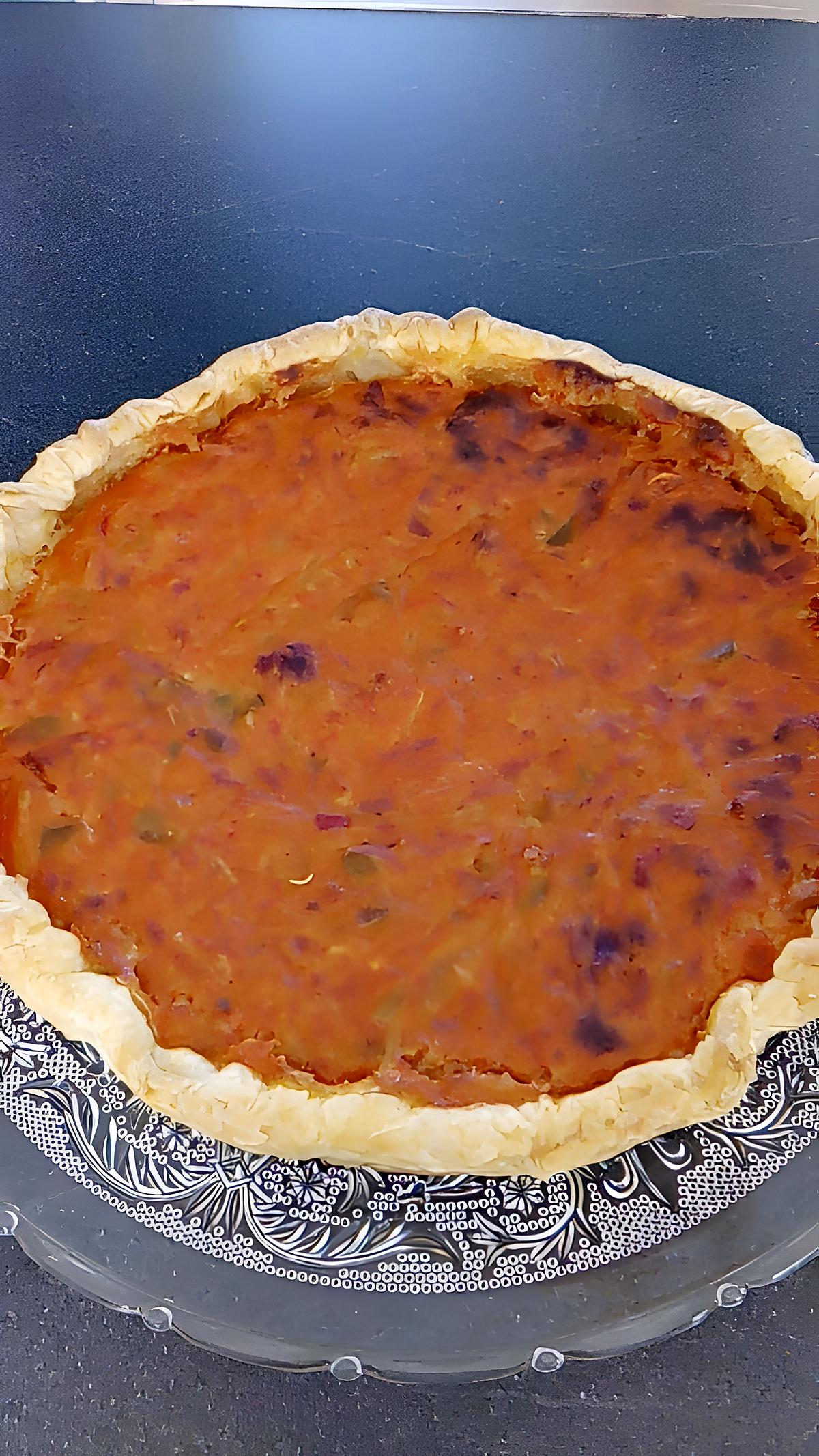 recette quiche a la piperade lardons