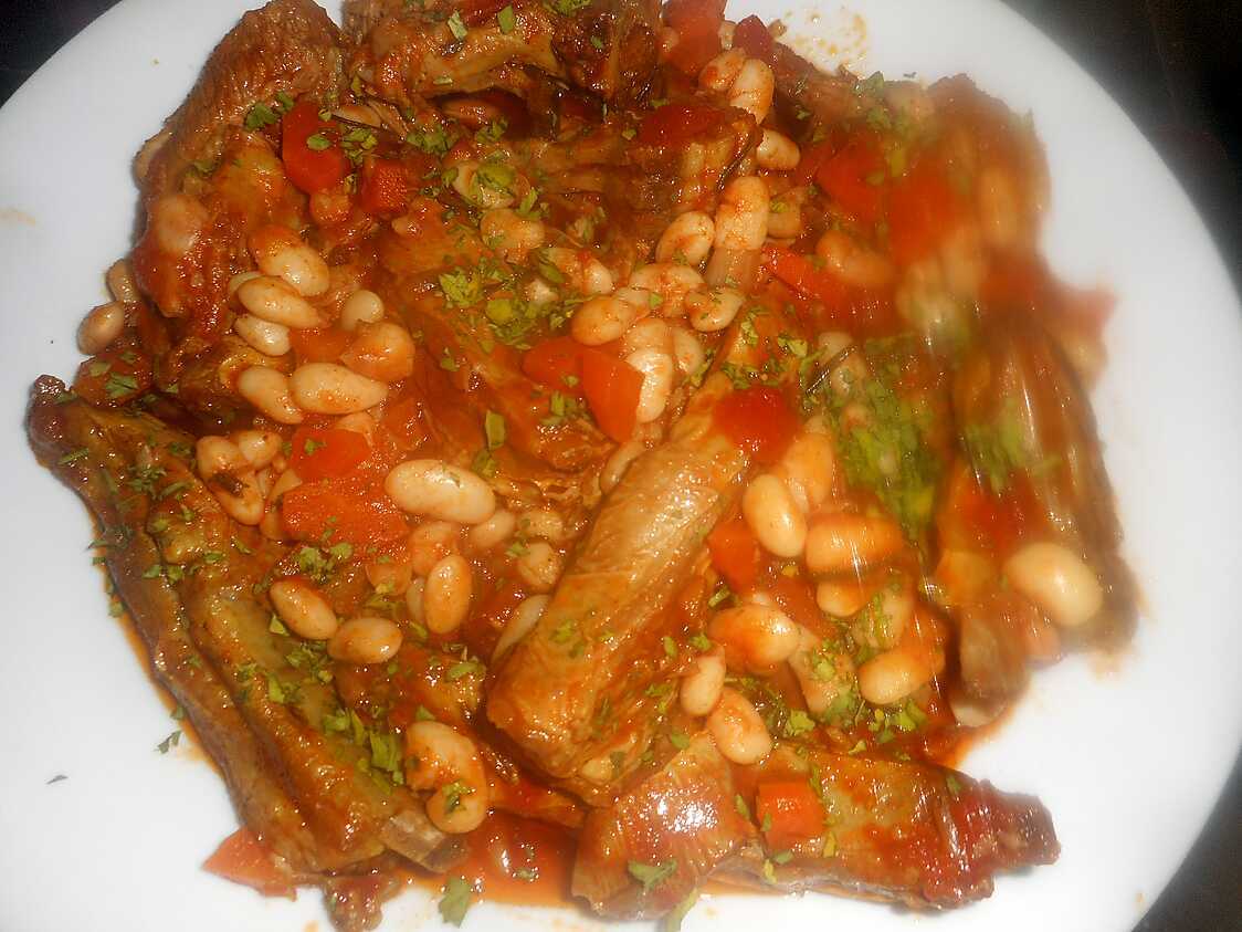 Recette de Poitrine d agneau aux haricots tarbais