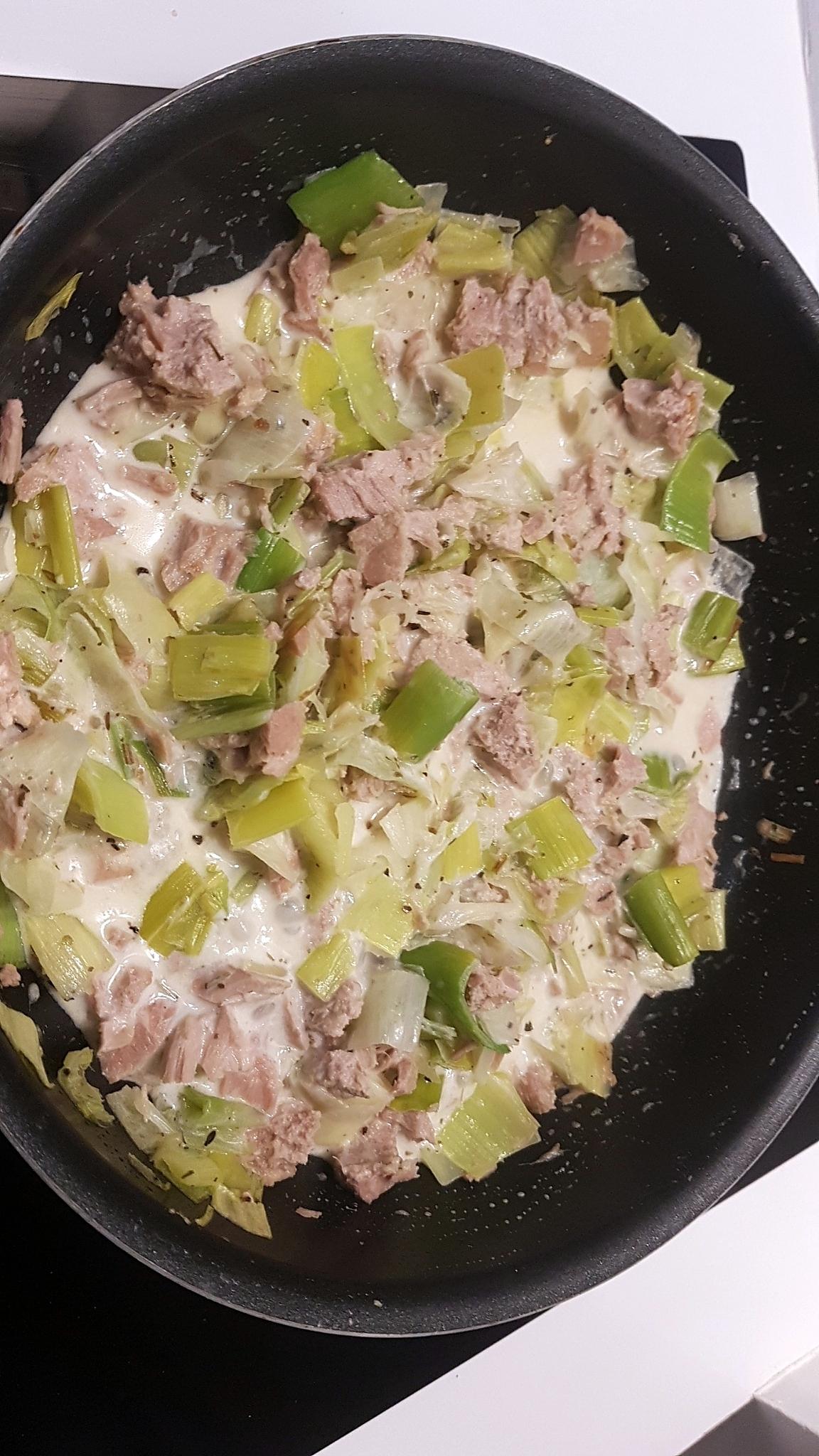 recette Poêlée de Poireaux au thon