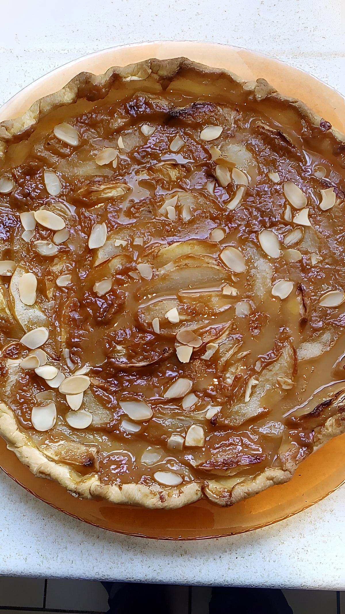 recette tarte poire pomme caramel beurre salé