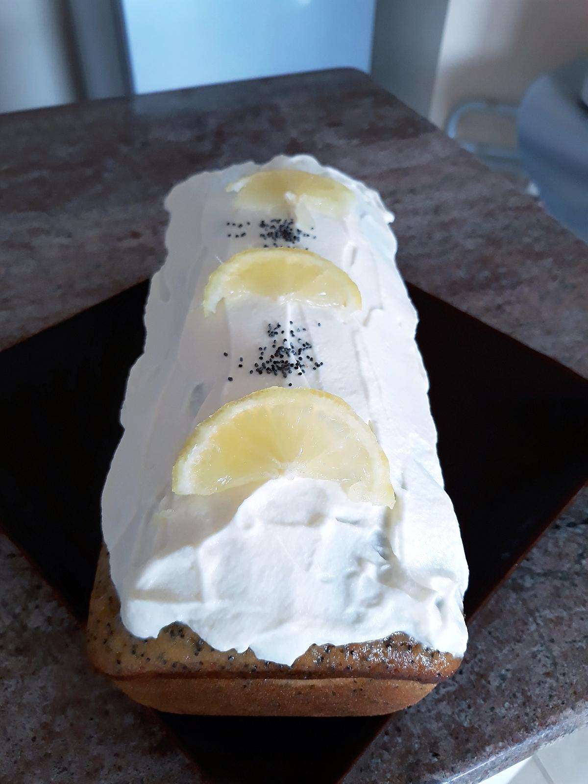 recette Cake au citron et graines de pavot (glaçage mascarpone)