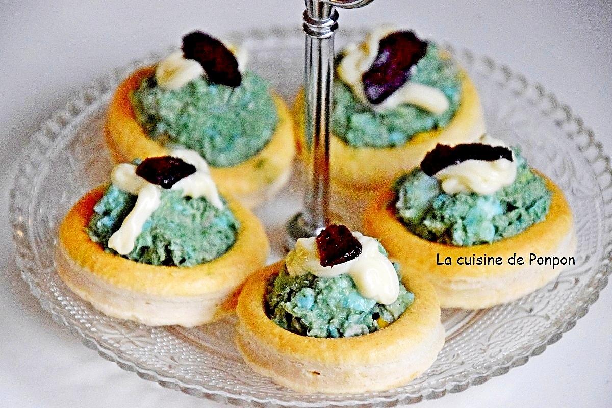 recette Amuse bouche à la salade de thon, spiruline et ail noir