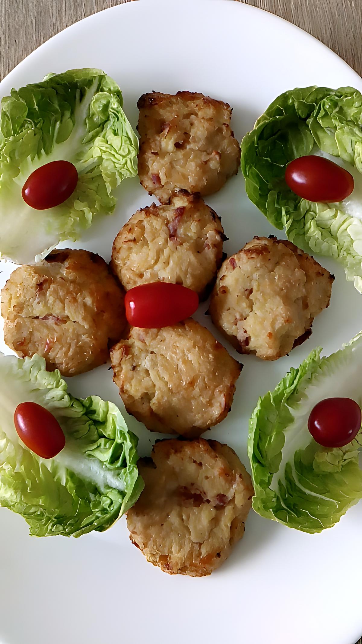 recette croquettes de chou  fleur a l'emmental et jambon fumé