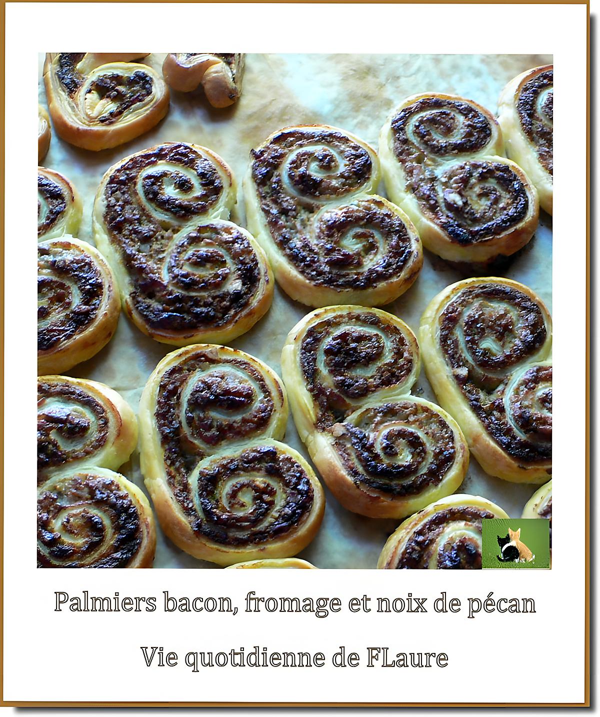 recette Palmiers bacon, fromage et noix de pécan