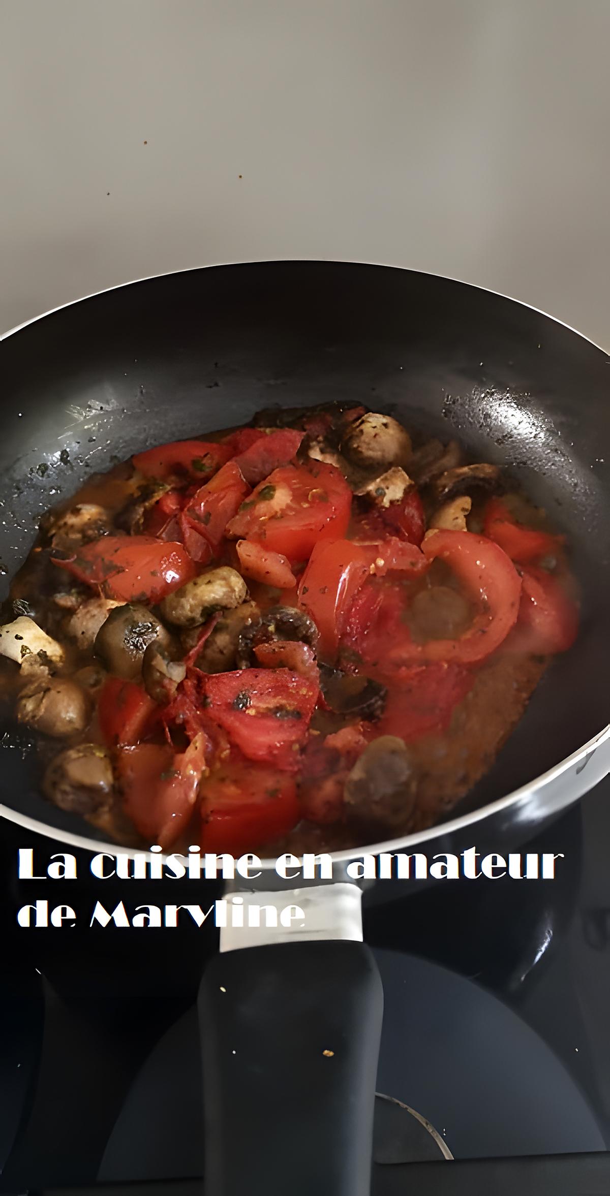 recette Tomates et champignons persillés