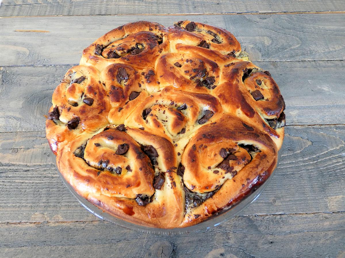 recette Chinois à la crème pâtissière et aux pépites de chocolat