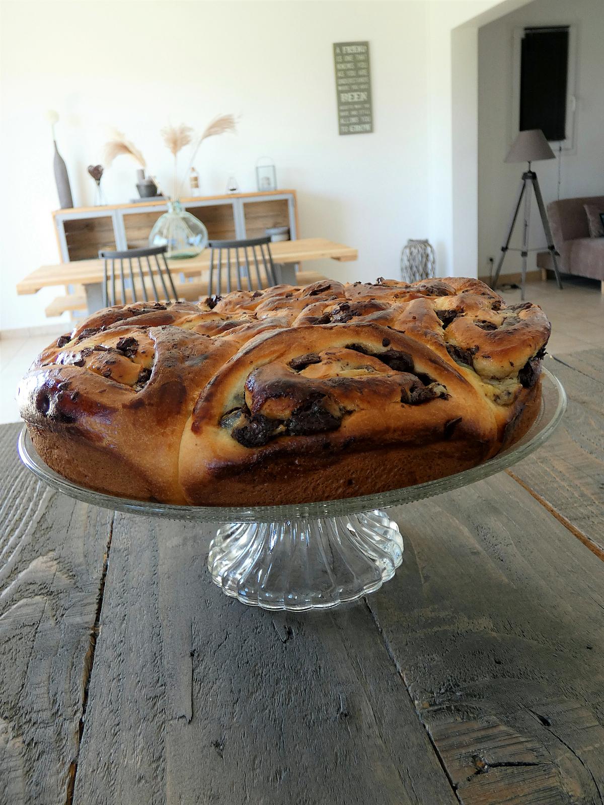 recette Chinois à la crème pâtissière et aux pépites de chocolat