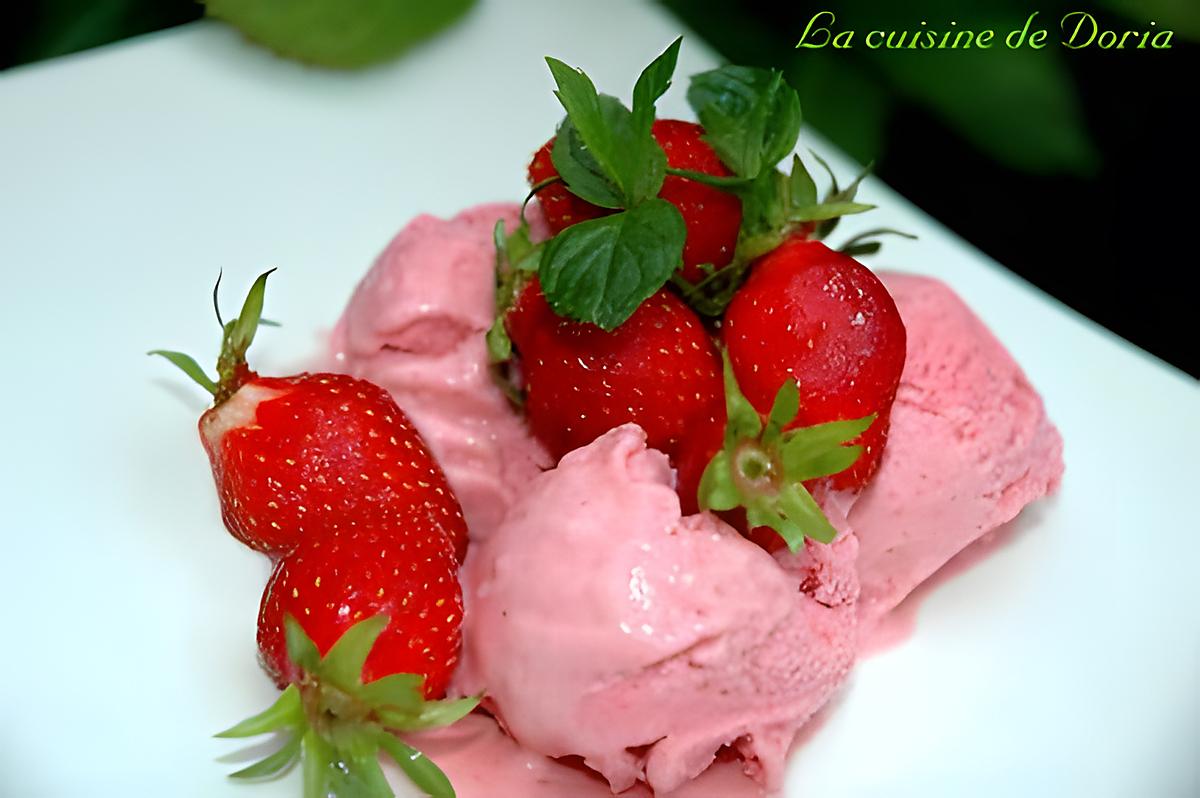 recette Glace à la fraise et mascarpone