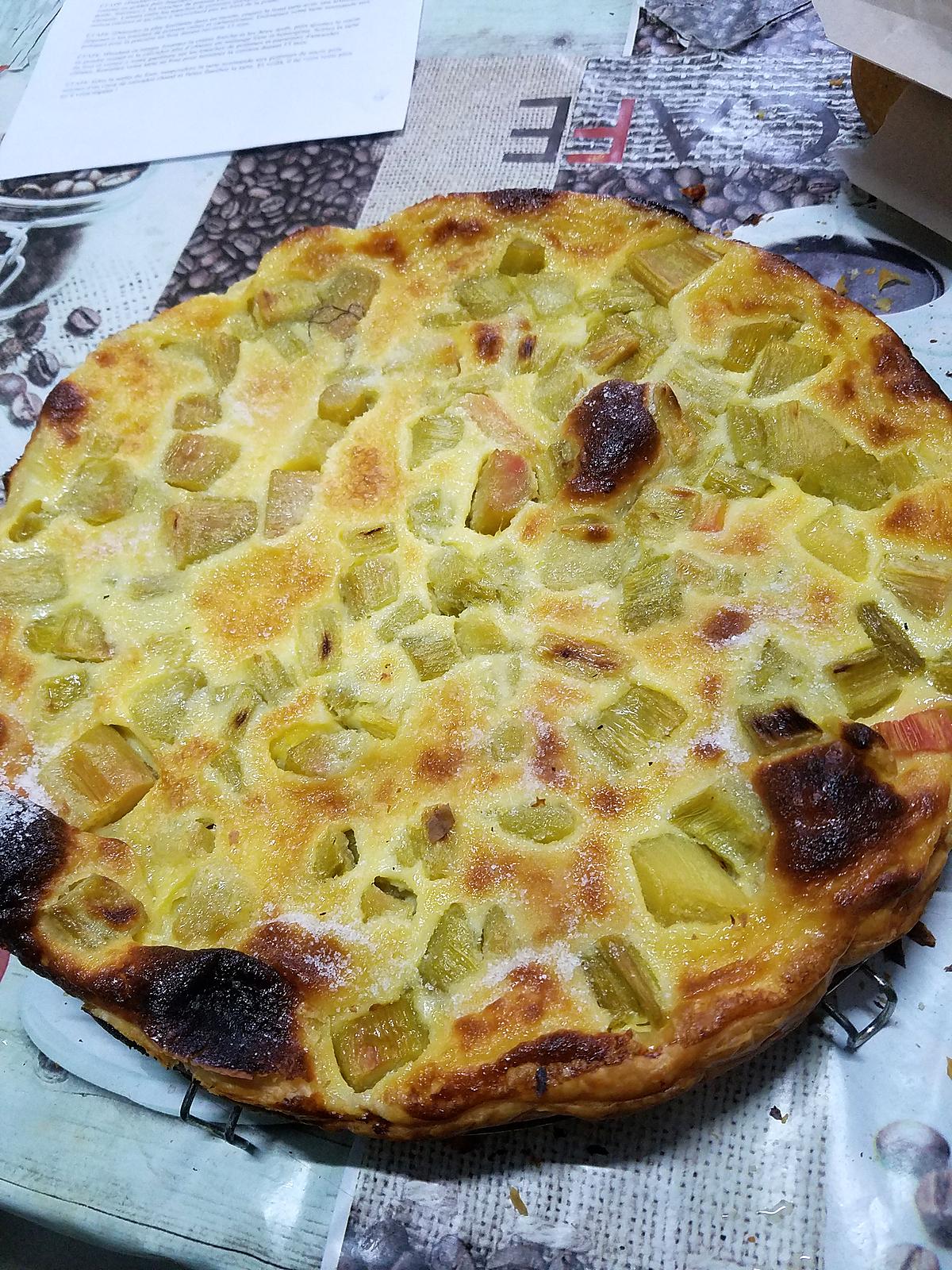 recette Tarte à la rhubarbe N°2