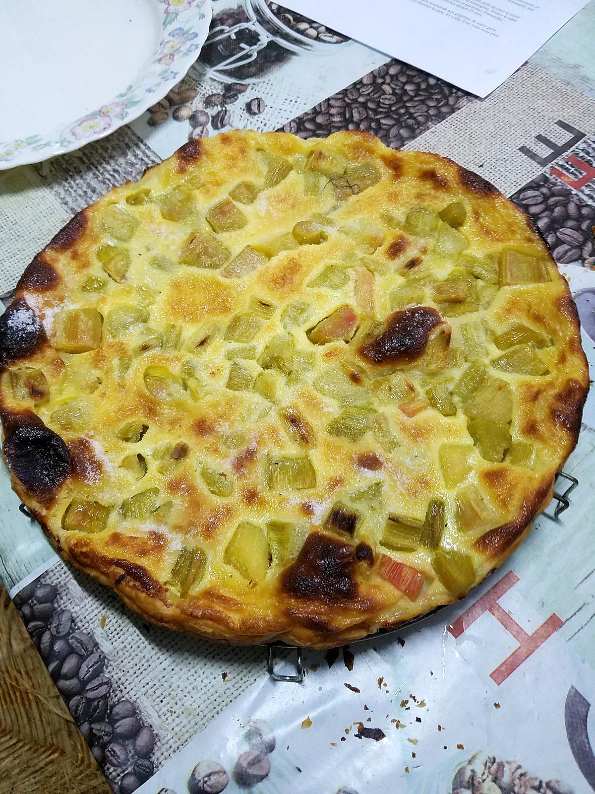 recette Tarte à la rhubarbe N°2