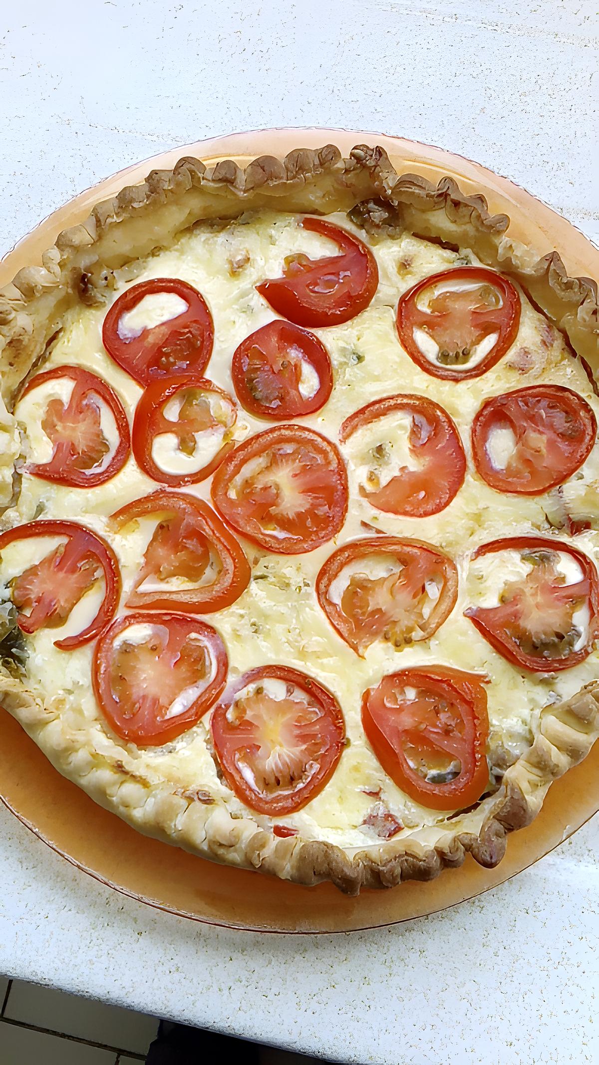 recette quiche a la viande de poulet et légumes