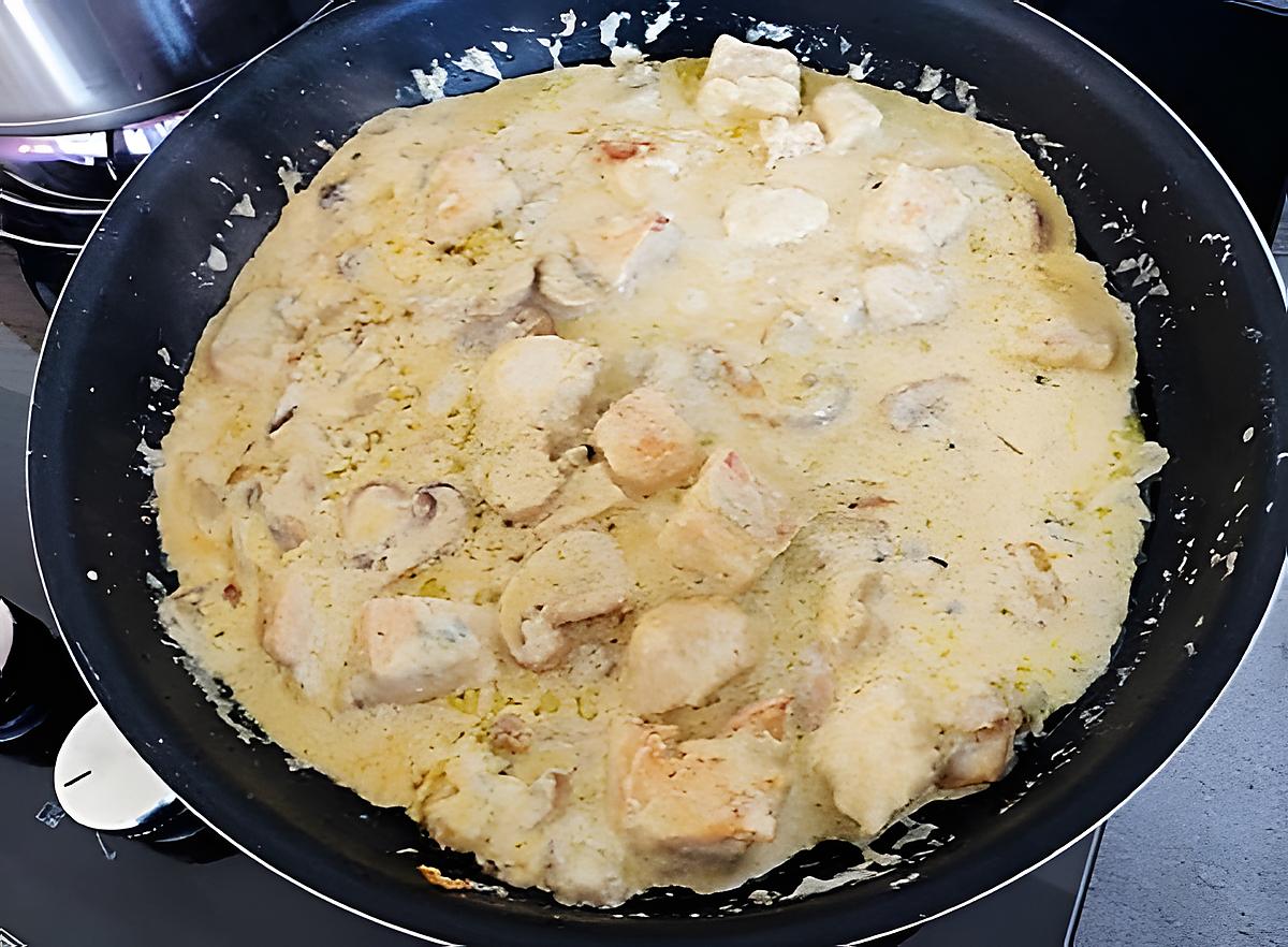 recette Escalopes de poulet à la créme de roquefort