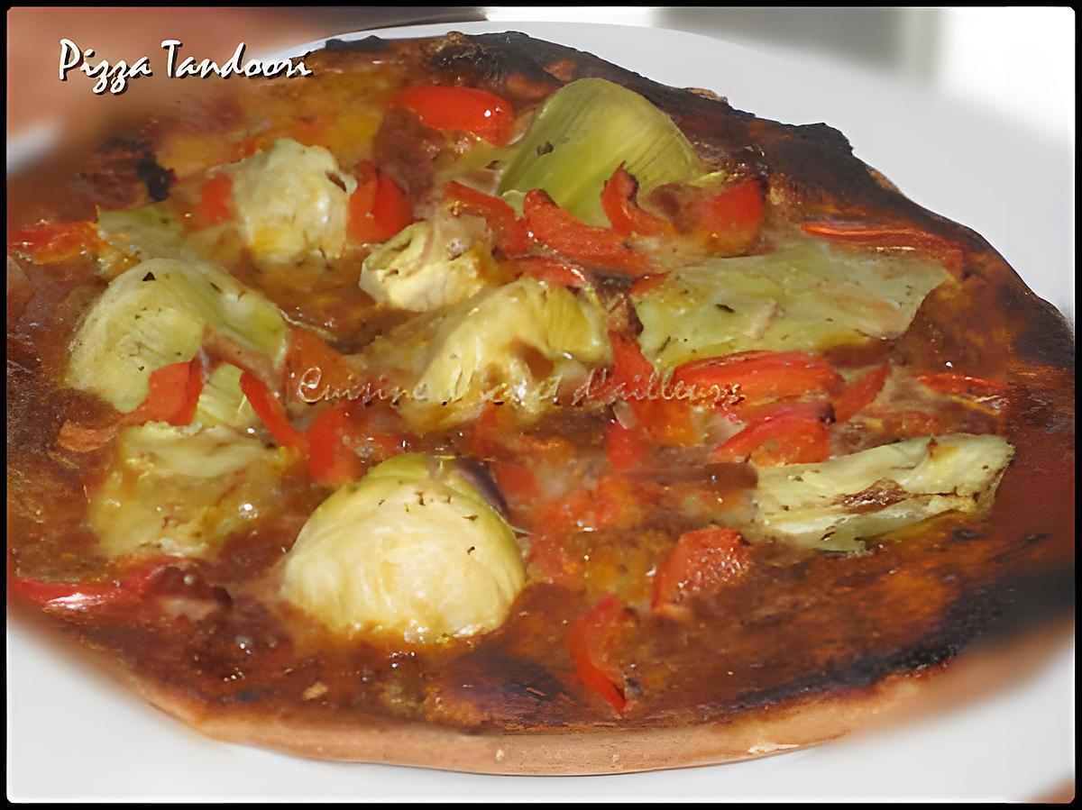 recette Pizza tandoori à la farine de chataigne