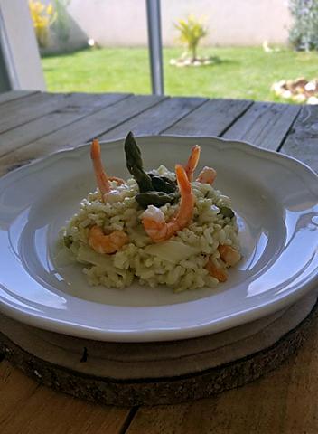 recette Risotto aux asperges et crevettes