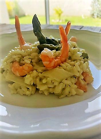 recette Risotto aux asperges et crevettes