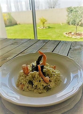 recette Risotto aux asperges et crevettes