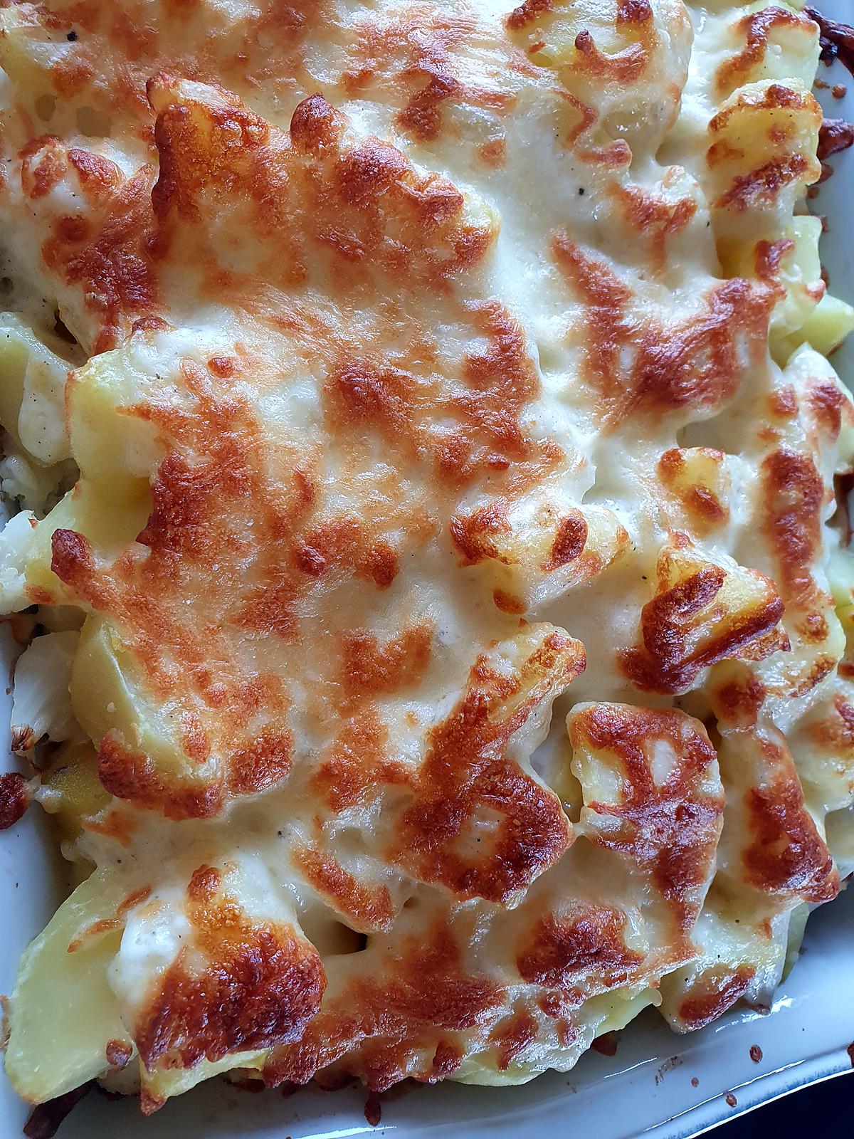 recette Gratin pomme de terre,chou-fleur, poulet