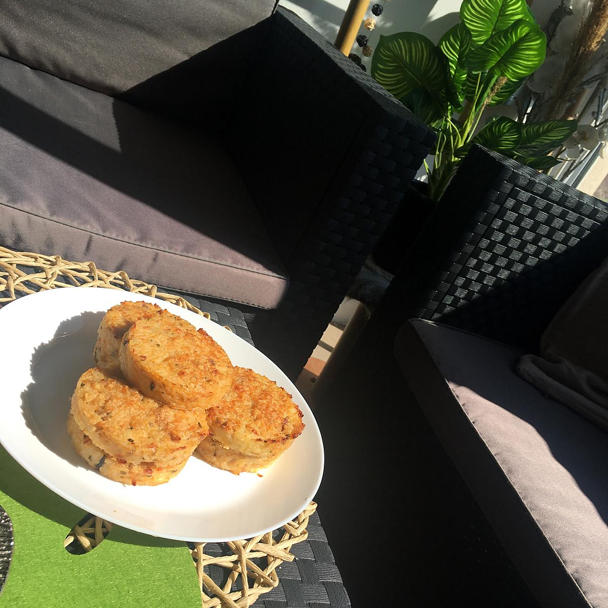 recette Galettes de riz au poulet et au parmesan