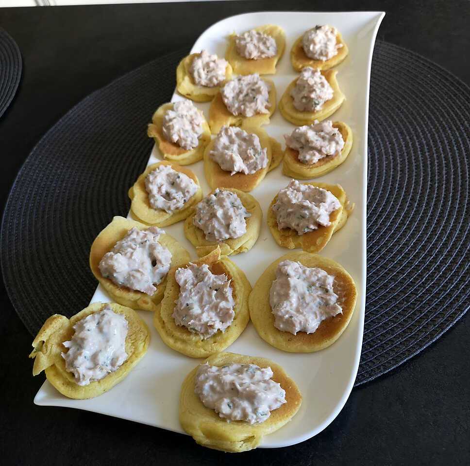 recette mini blinis apero au thon recette de annick