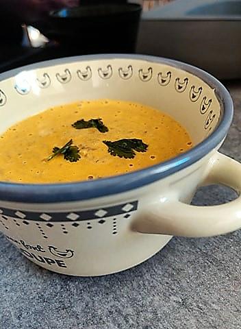 recette Velouté de lentilles corail au lait de coco et curry