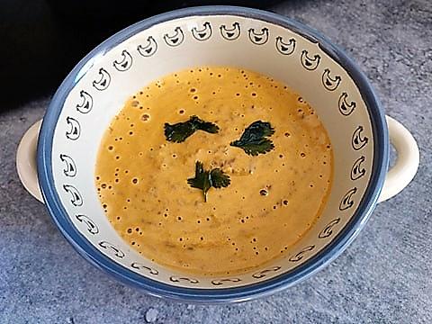 recette Velouté de lentilles corail au lait de coco et curry