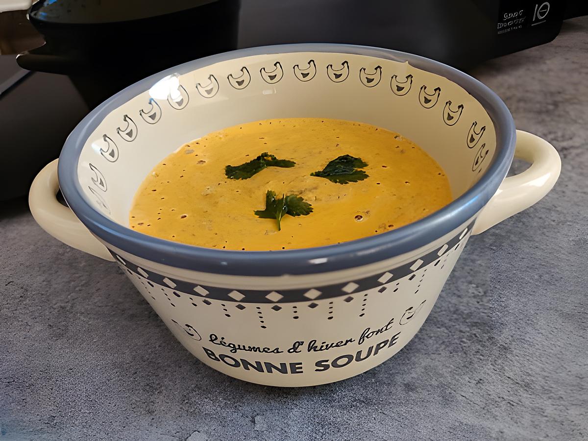 recette Velouté de lentilles corail au lait de coco et curry