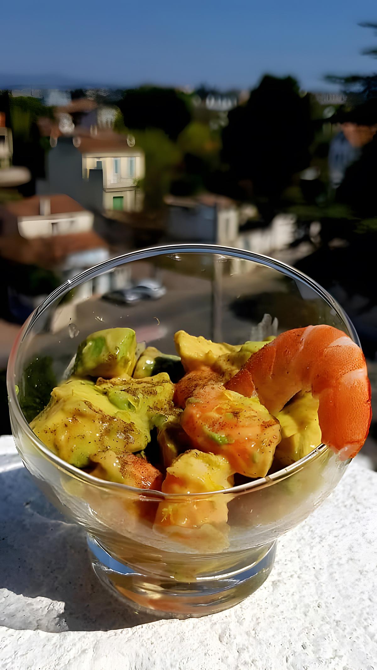 recette Verrines avocat/crevettes