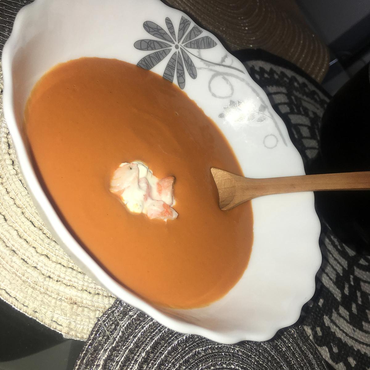 recette Velouté de carcasses de crevettes