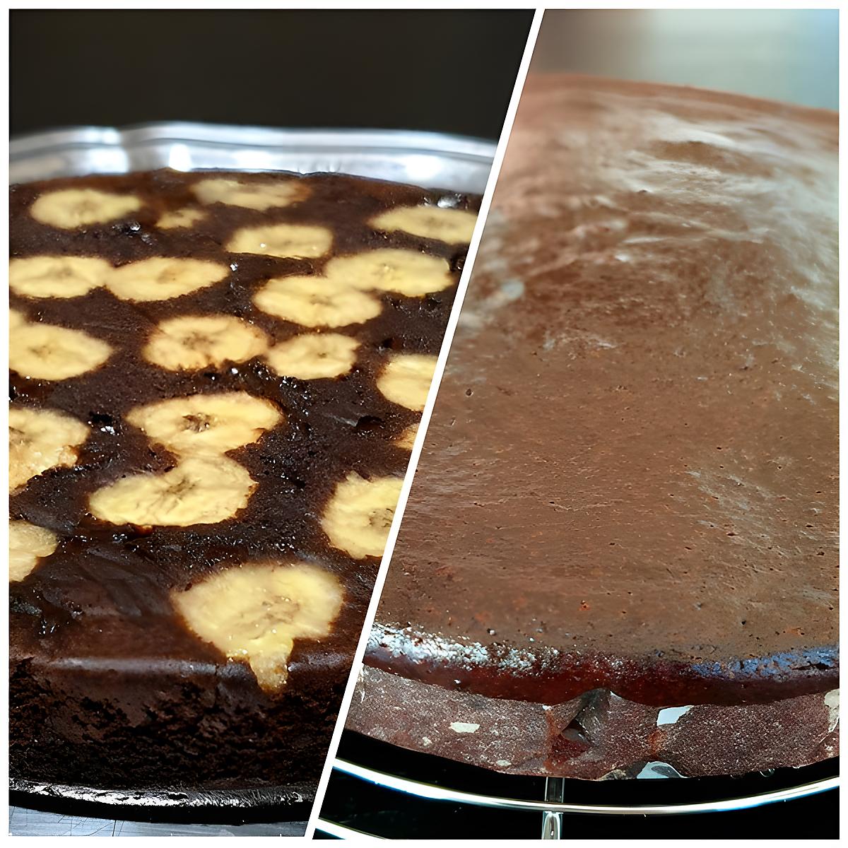 recette moelleux fondant au chocolat et banane mure