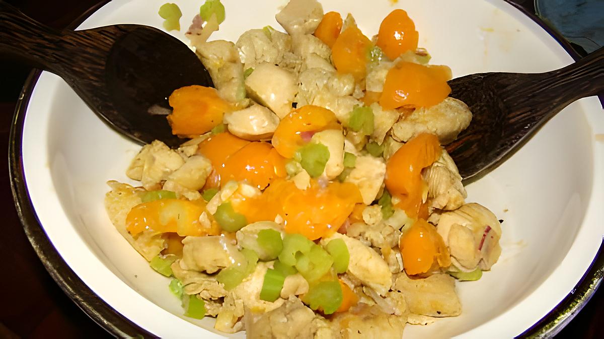 recette Salade de poulet aux abricots