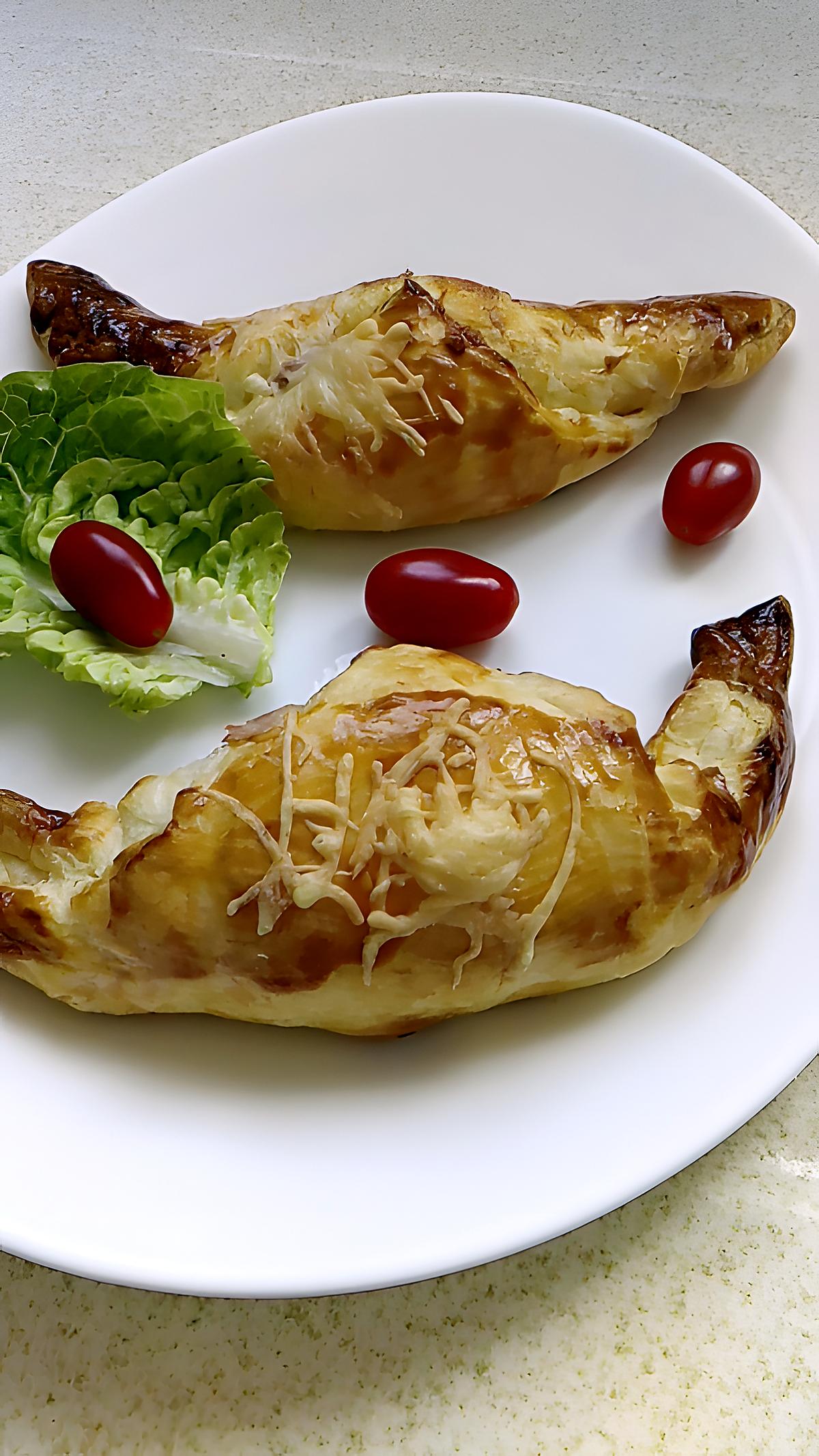 recette croissant feuilleté au jambon fumé