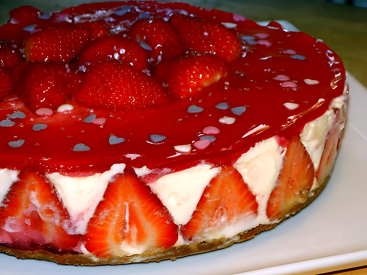 recette Gâteau Miroir aux Fraises, Croûte de Spéculoos