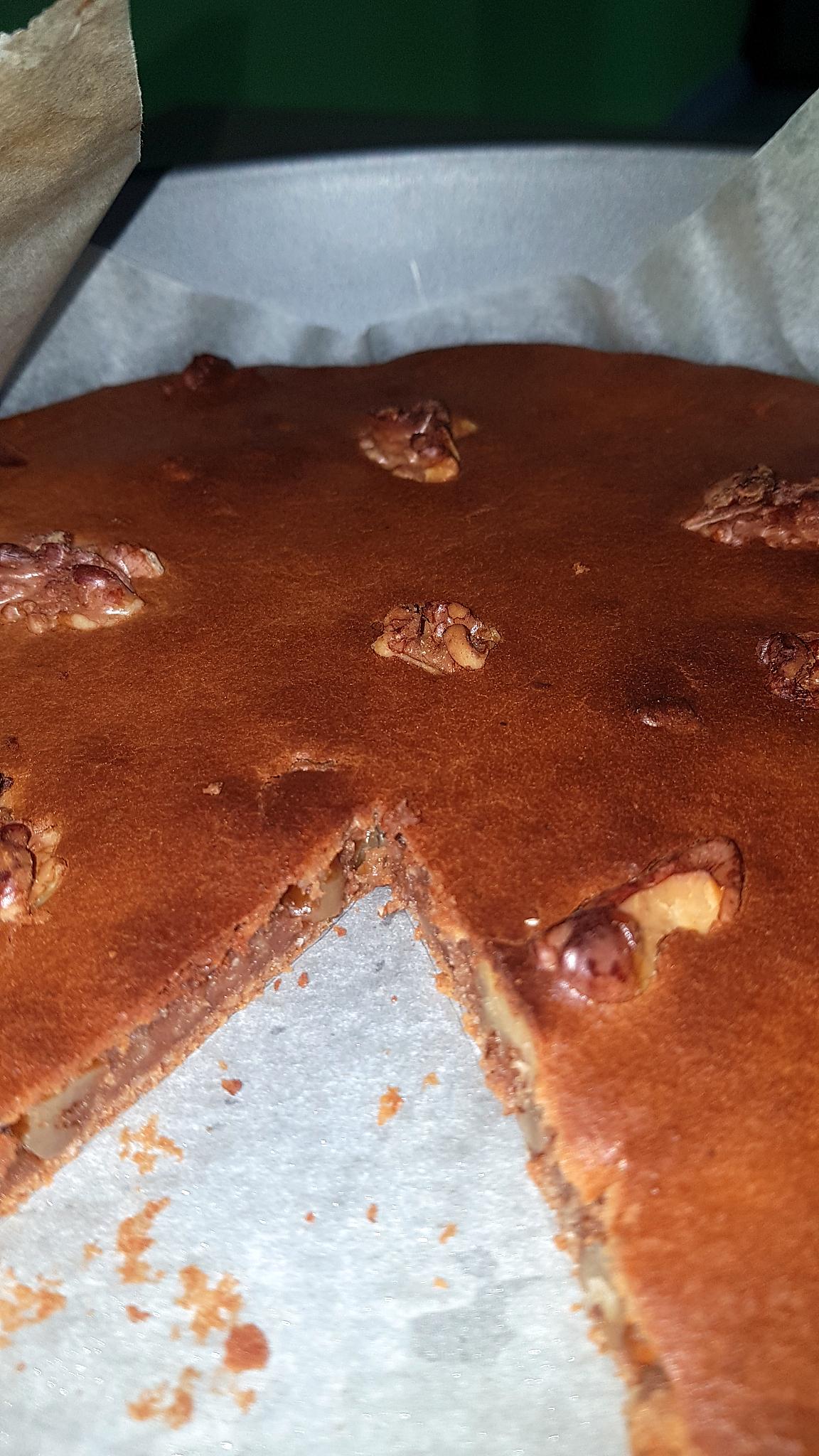 recette Gâteau chocolat, poudre d'amande et noix