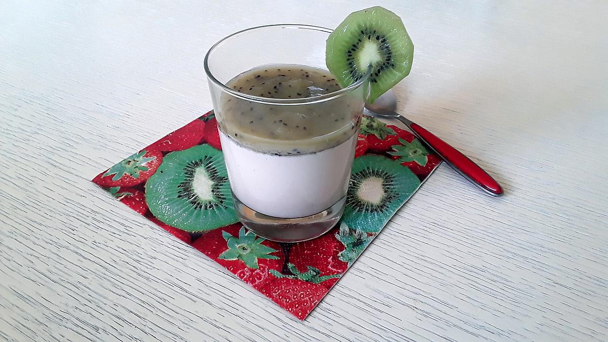 recette Panna cotta coco-kiwis au thermomix