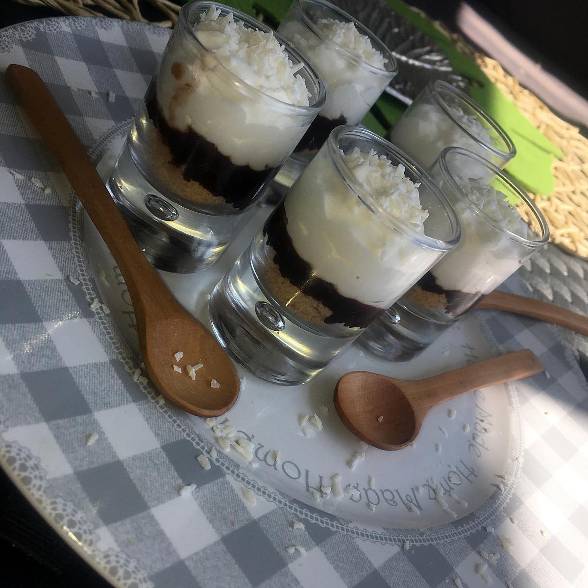 recette Verrine de mousse a la noix de coco et chocolat