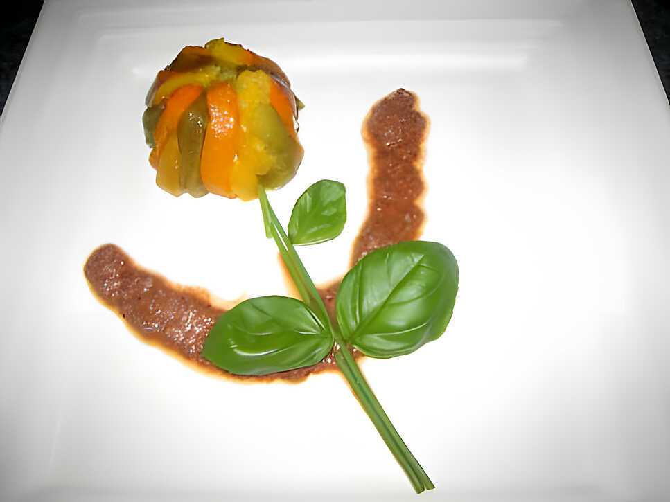 recette Fleur de poivrons au chèvre frais