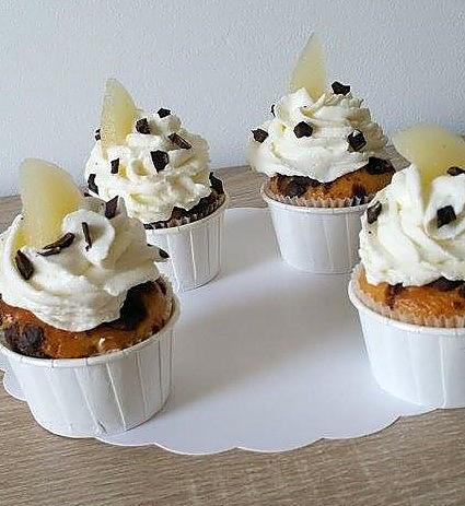 recette Cupcakes poires-pépites de chocolat