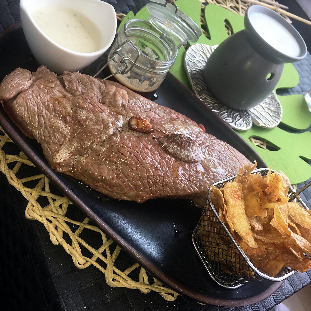 recette Bœuf au beurre noisette sauce au bleue