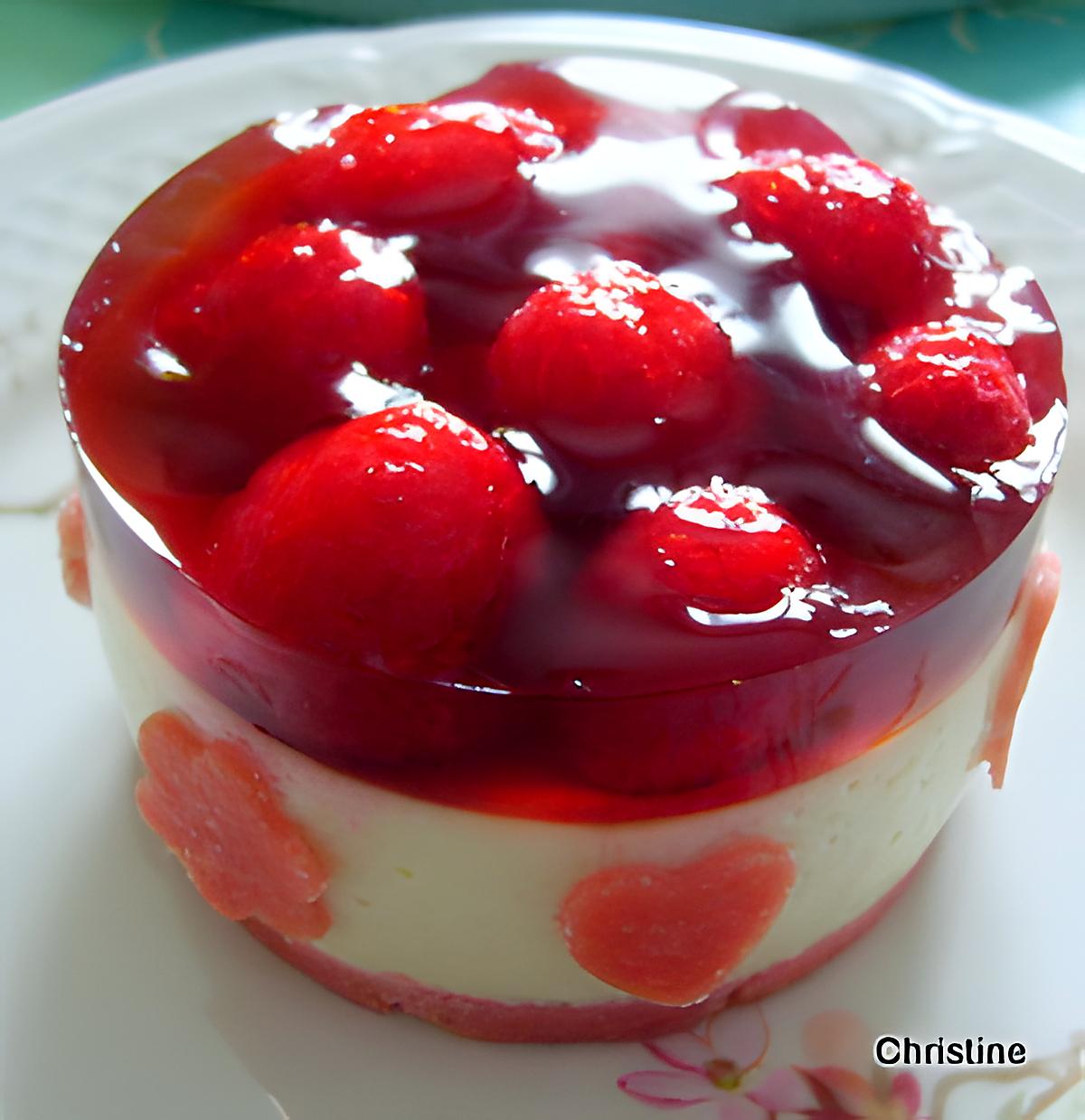 recette Entremets individuels rhubarbe-framboises