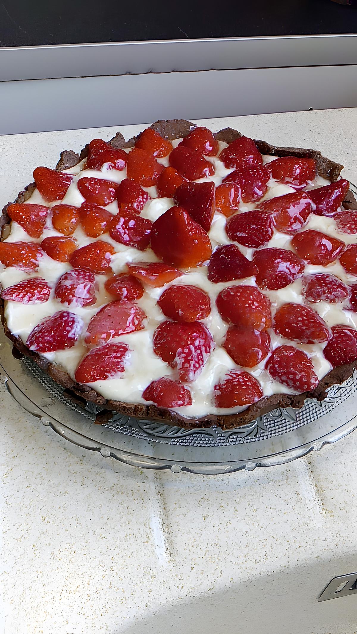 recette tarte aux fraises crème ricotta